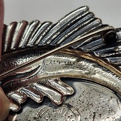 Vintage La Jolla Sterling Silver Swordfish Brooch – Abalone/MOP Oval, Signed
