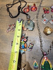 Rhinestone Bear Rainbows Owl 26 Pc Earrings, Necklaces Costume Jewelry Lot