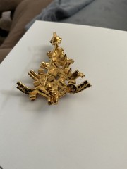 Dorothy Bauer Christmas Tree Brooch Pin Pendant Unique/ vintage