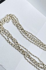 825 Silver 5-Strand Freshwater Pearl Necklace 28.5″ Rice Pearl 65.7g
