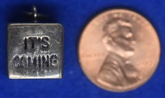 Vintage Sterling Silver- “ITS COMING” Box Charm