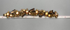 JULIANA D&E Book Piece Givre Cha Cha Dangle Arrow Rhinestone 5 Link Bracelet VTG