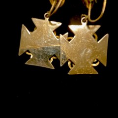 Vintage Mixed Earrings screw back Lot 6 Pcs Gold Silver Tone Metal No Stone