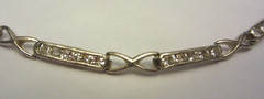 VTG FAS 925 Bracelet Sterling Silver Rhinestone Signed 7 inch
