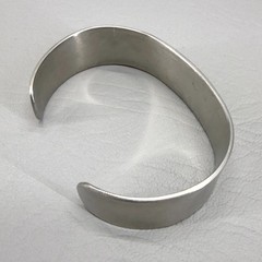 Vintage ID Cuff Bracelet Silver Tone Agnes