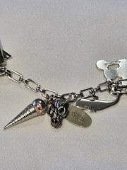 Vintage 1960s Sterling SIlver 925 Charm Bracelet Wells Beau JMS P&B 14 Charms