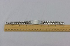 Swank Vintage Silver Tone Chunk-Chain Bracelet, 4gr