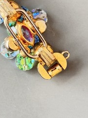 Vintage Verified JULIANA D&E Pastel Glass Beads Bracelet Brooch Earring Set