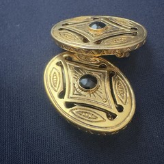 Vintage Liz Claiborne Clip-On Earrings Stamped LCI Era-Y2K Cuff-Links Shoe Clips