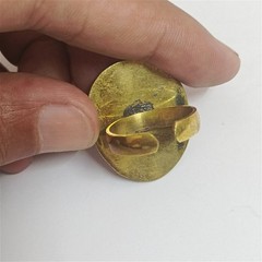 Handmade Egyptian jewelry: brass scarab ring, free size, artisanal elegance ,