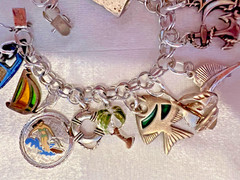 Vintage Sterling Silver Summer Ocean Sea Water Sports, Scuba Divers, Pirates!
