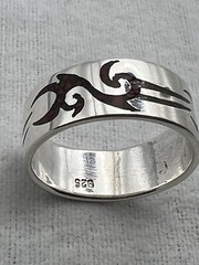 Sterling 925 Silver Vintage Southwest Estate Ring Size 8.5 Weighs 5.2 Gram 7.5mm