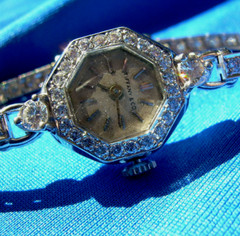 ORIGINAL TIFFANY & Co Antique Art Deco DIAMOND PLATINUM Cocktail WATCH Antique