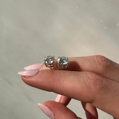 2Ct Round Cut Lab-Created Diamond Stud Earrings 14k White Gold Plated
