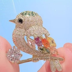 Sparkling Magpie Bird Brooch Pin-Rhinestone Crystal Jewelry Women Dress/Coat Lot