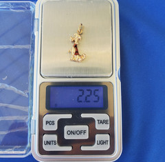 Original 14K GOLD Dog Pendant Exotic Rare Poodle Enamel Vest k9 Charm Medallion