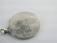Mexican Sterling Silver Triple Mushroom Flower Pendant 925 3.1g 19mm Diameter