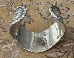 Vintage Premium Western Hand Engraved Sterling Silver Signed Moses Cuff Bracelet