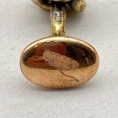 Vintage Love Knot Cufflinks Gold Plated Classic Set .75″