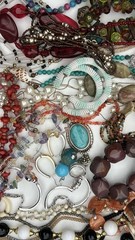 VTG Beaded Large Nice Jewelry Lot Of 40 Necklaces Bracelets Earrings SEE PICS