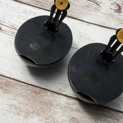 Vintage Clip On Earrings – Extra Large Metal Dark Brown & Brass Tones