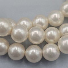 Triple Steand Faux Pearl Bracelet Decorative Box Clasp Crystal Accent 7″