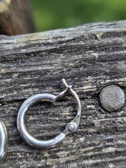 Vintage Sterling Silver Single Hoop Earrings Lot Small Dainty 925 Cartilage