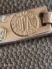 Mexican Sterling Silver Taxco 7 1/2 Inche Bracelet With Inlay.