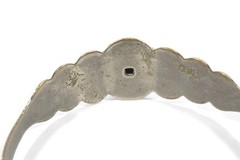 Vintage Nickel Silver Child’s Size Fred Harvey Era Faux Turquoise Cuff Bracelet