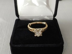 Vintage 14K White Gold Diamond Engagement Ring w/Jewelry Appraisal Papers