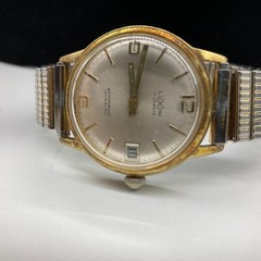 Vintage Luxor Wrist Watch 17 Jewels Waterproof Incabloc Accordian Wrist Band USA