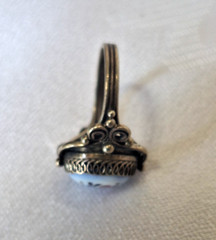 Vintage Soviet Era Rostov Finift Floral Enamel Ring Size: 6