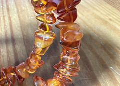 Vintage UV Tested Natural 25” Amber Necklace Endless Chunky Nuggets