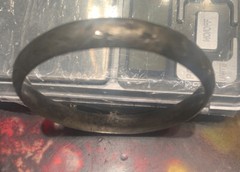 Vintage Sterling 2.25” Diameter Sterling Silver Bangle Bracelet Safety Chain 10g