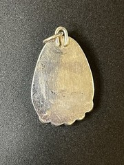 Vintage Unsigned Native American Turquoise Vintage 925 Sterling Silver Pendant