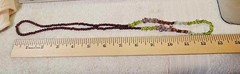 Vtg Chain Necklace w/ Mixed Stone Beads Amethsyt Green Peridot 26in”