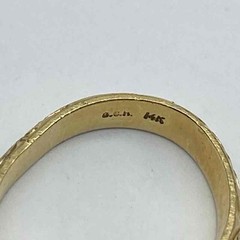 14K Yellow Gold Donna Name Band Ring Etched Scroll Design G.C.H. Size 5 3.4g