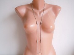 Necklace Metal Elements Metal Silver Tone 26 G / Length Approx. 100 Cm