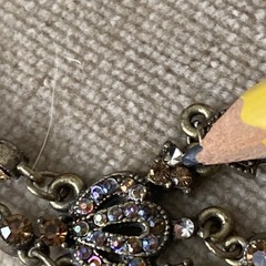 Vclm choker Goth Amber Tag As Is Colorful Purples Missing Few Color Rhinestones