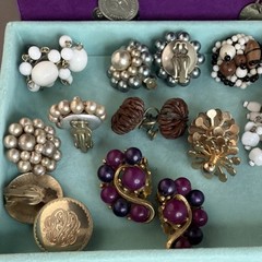 Japan, Germany Vintage Jewelry Lot, Earrings,Coin Bracelets