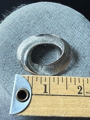 Vintage Abstract Scarf Clip Silver Tone Art Deco MCM Art To Wear Career Retro