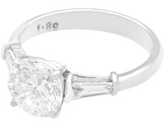 Vintage 1.94 ct Diamond and 18 ct White Gold Solitaire Ring