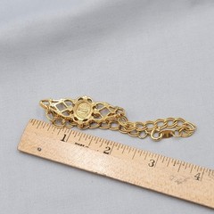 Vintage Avon Rose Quartz Bracelet Gold tone 7″