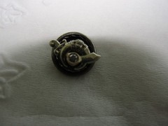 Antique Silver Moslem Temple Pin with Small Diamond Berkley Co. Detroit