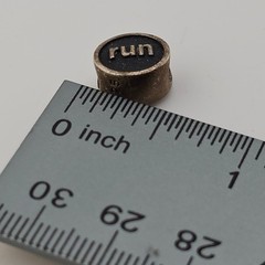 Sterling Silver 925 Run 10K Race Runner Marathon Charm Bead For Bracelet