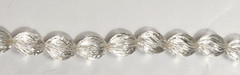 Vtg Graduated Glass Swirl Beads Rhinestone Spacers Silvertone Art Deco Beauty
