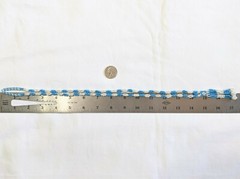 Vintage Southwestern Sky Blue & White Glass Seed Beaded Tassel Boho Necklace
