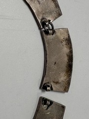 Vintage Taxco Sterling Silver Abalone Necklace Inlaid MCM Choker *Needs Repair*