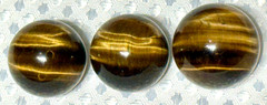 3 Tiger Eye Round Stones 27-30mm 29-38grams #625