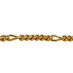 Vintage Signed Monet Curb Figaro Chain Necklace – Gold Tone ~ 32″ x 5.2 mm – EXC